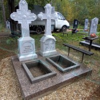Православный памятник могильный парный